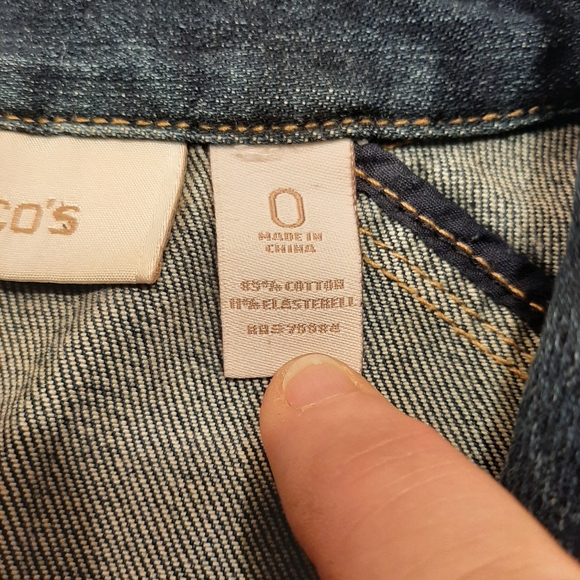 Chico Jean Jacket Size 0 ( small) - Picture 3 of 11